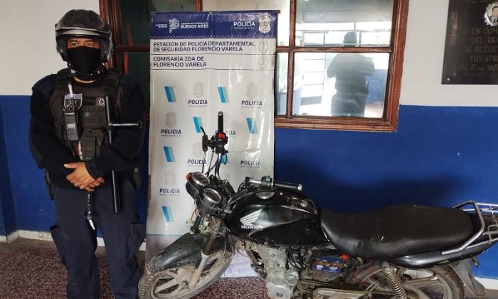 Florencio Varela – La Policía Motorizada recuperó una moto robada